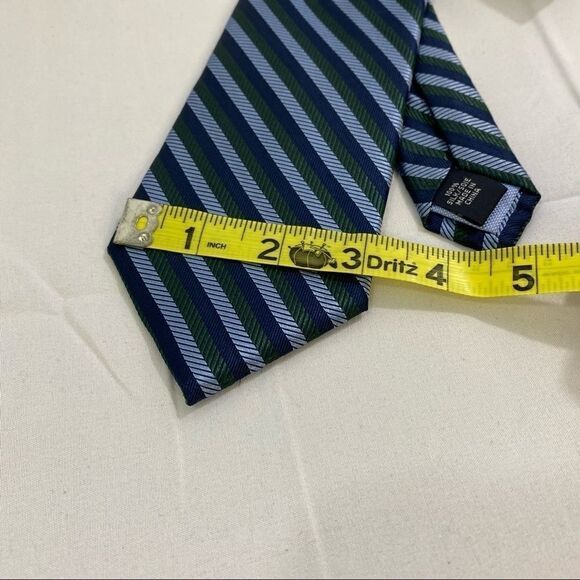 Tommy Hilfiger Blue, Green and Navy Striped Tie - Picture 2 of 5